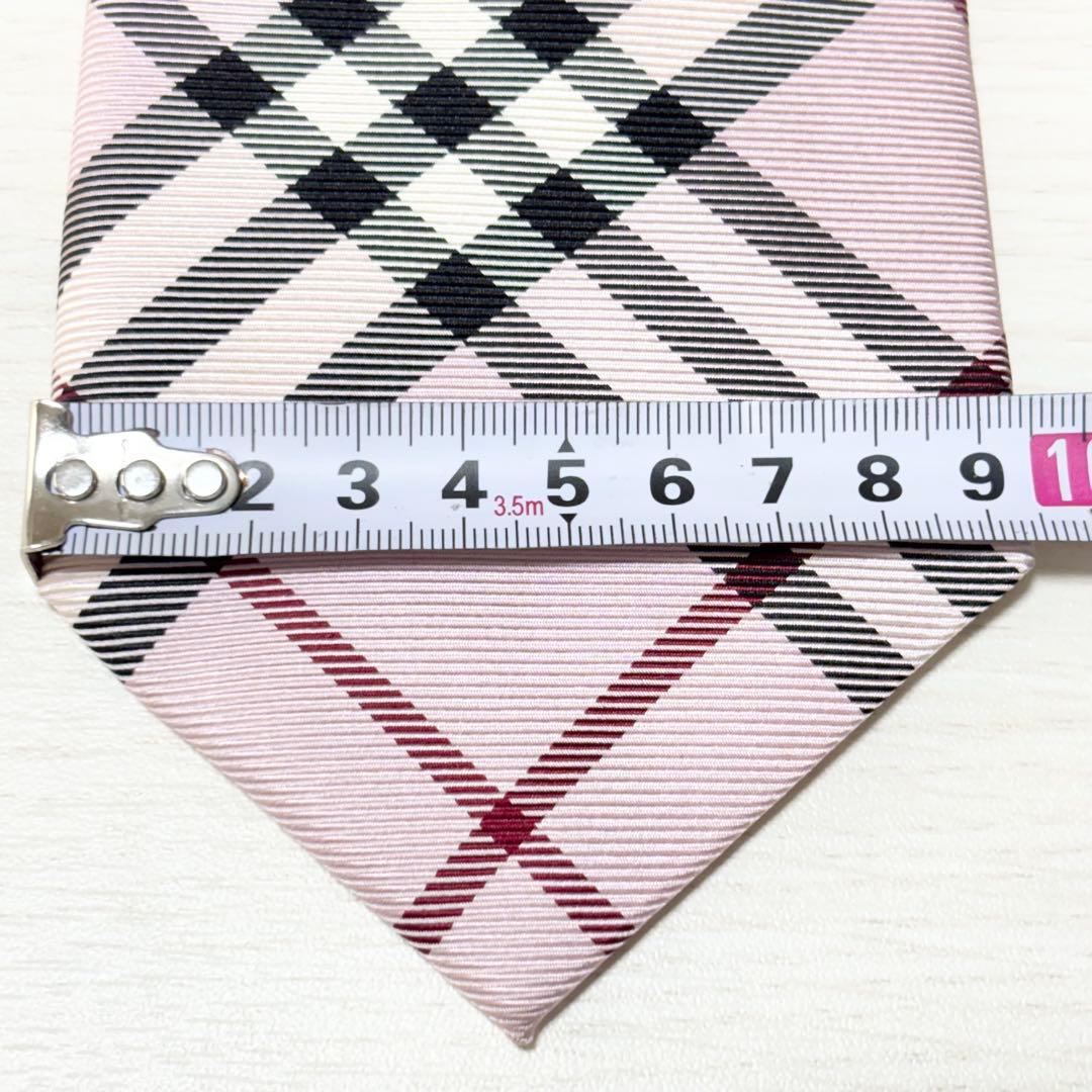 BURBERRY バーバリー アラ商事 美品 ノバチェック柄 ネクタイ ピンク