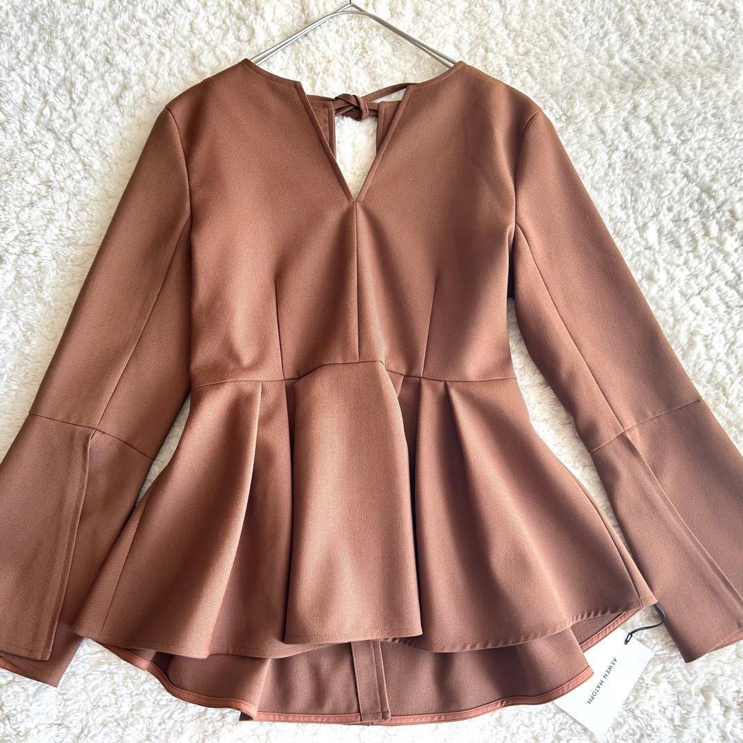*タグ付き* AEWEN MATOPH バックリボンフレアキーネックブラウス