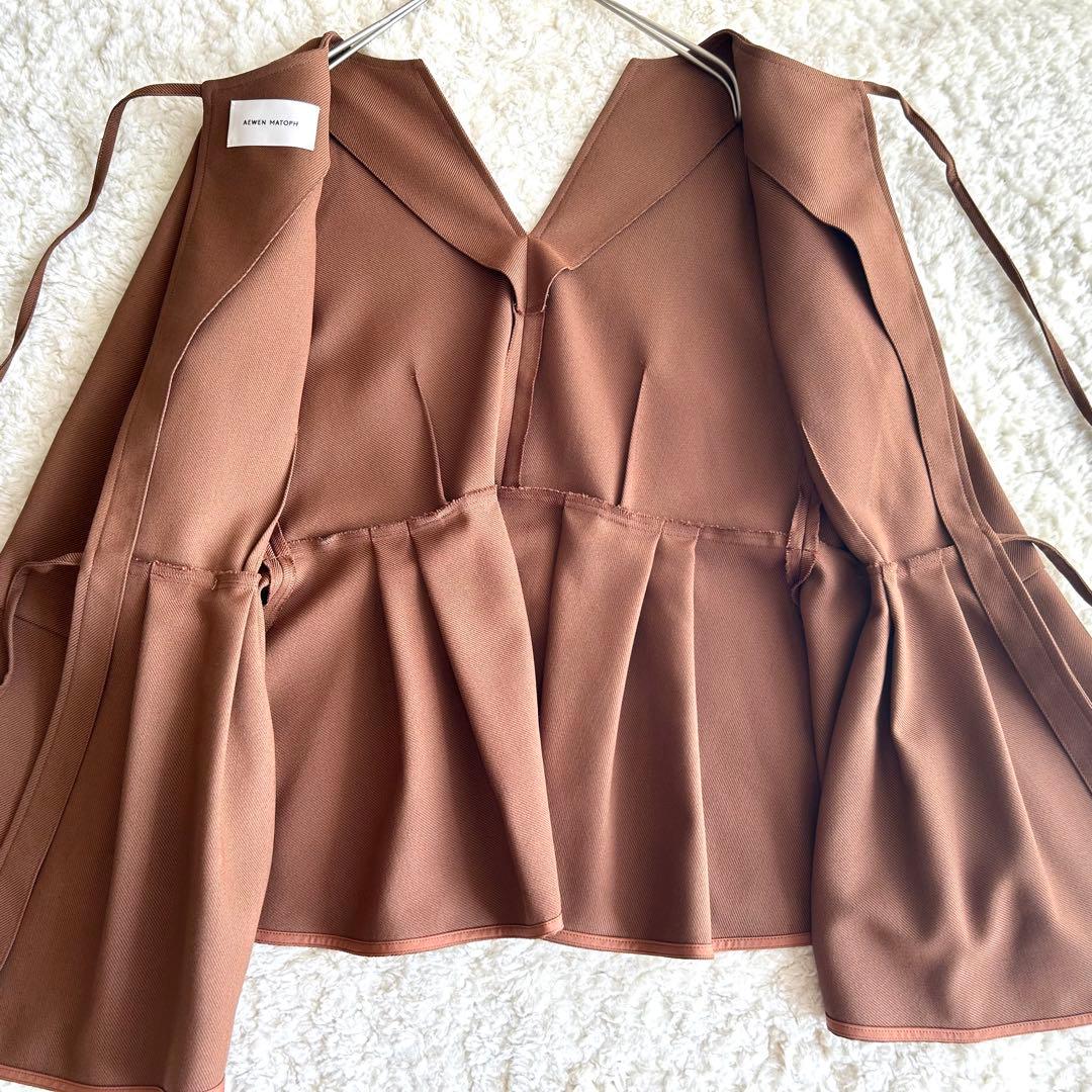 *タグ付き* AEWEN MATOPH バックリボンフレアキーネックブラウス