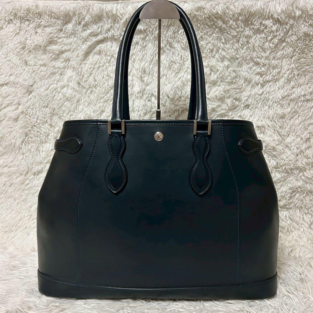 極美品✨ワイルドスワンズ　ドラッカー　ビジネスバッグ　トートバッグ　ネイビー
