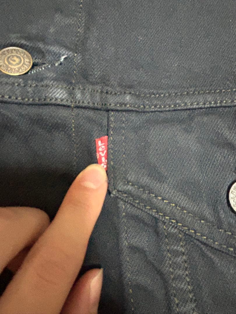 山田蓮着用 Levi's ブラック デニムベスト