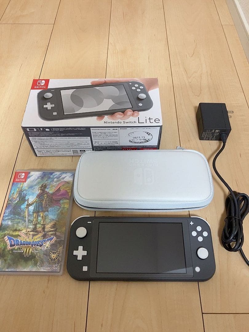 Nintendo Switch Lite グレー 本体 + ケース　ドラクエ3