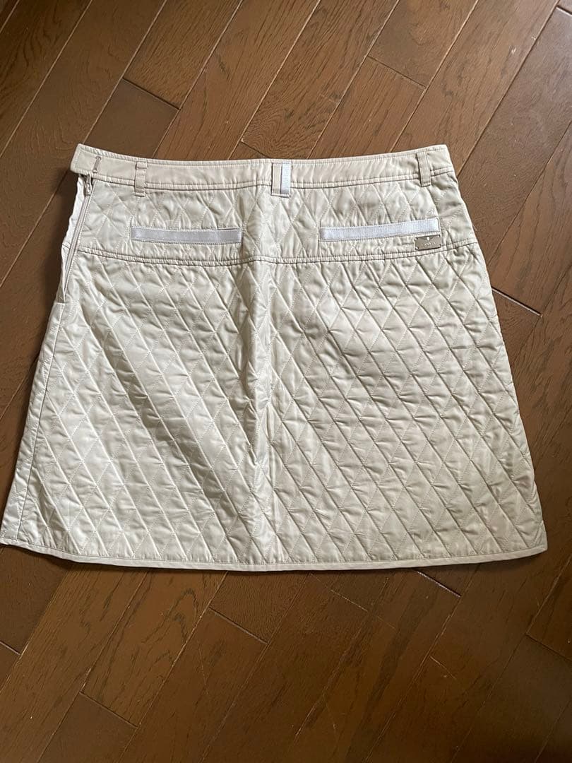 【美品】ランバンスポール　キルティングスカート ベージュ