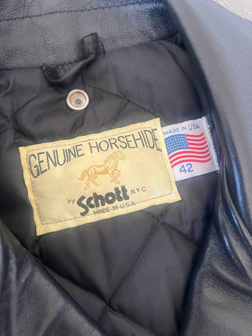 schott 618 馬革 サイズ42 made in usa