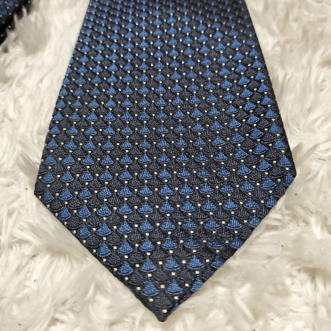 BVLGARI 　新品ネクタイ 7-POLOS ネイビー