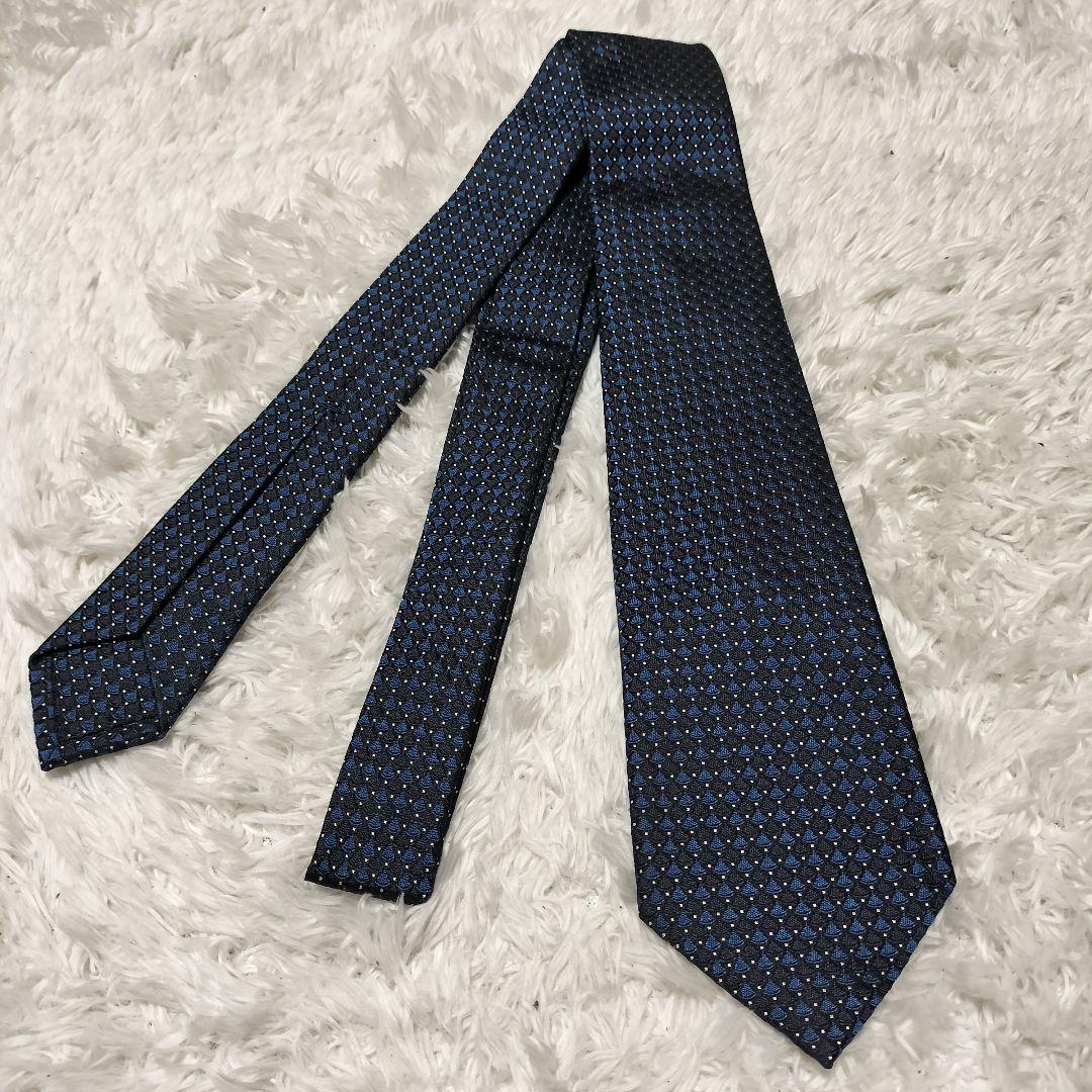 BVLGARI 　新品ネクタイ 7-POLOS ネイビー