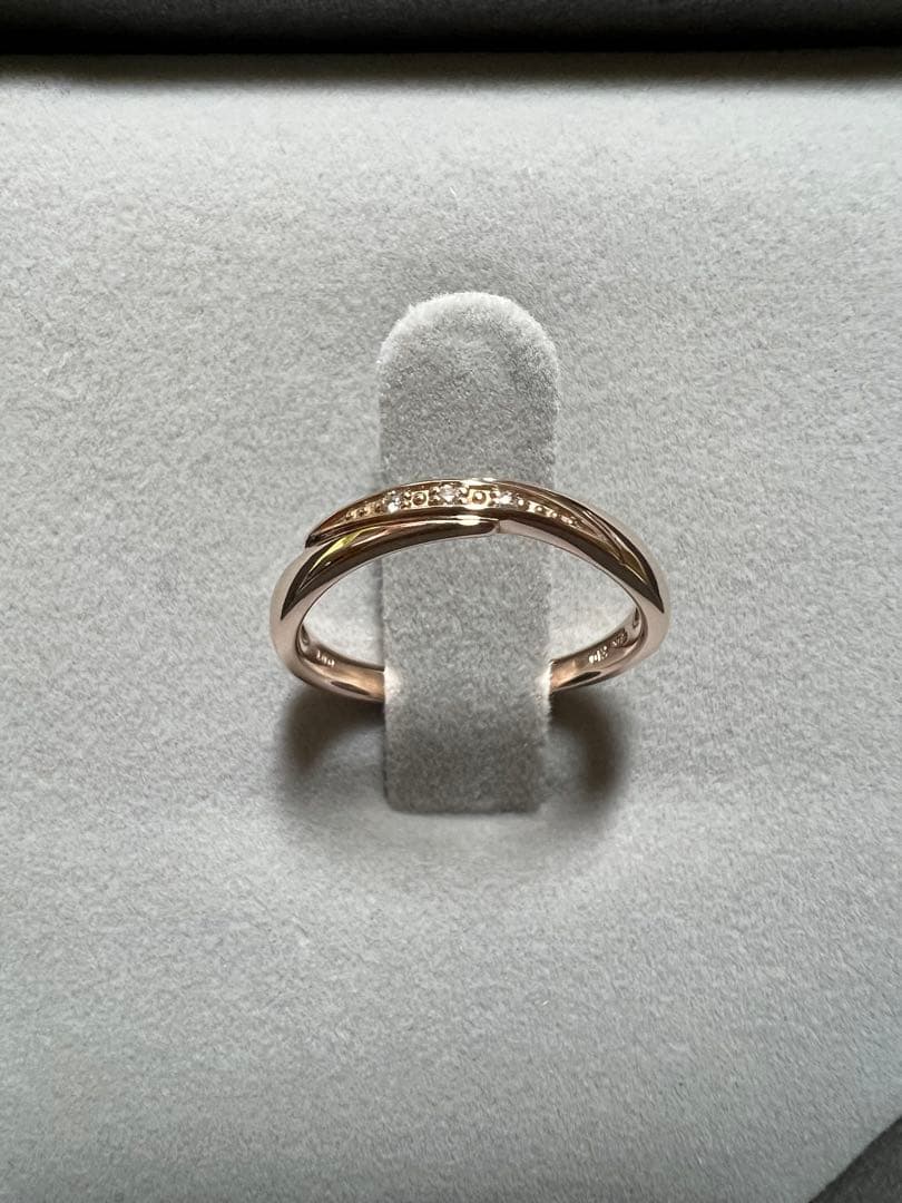 STAR JEWELRY K10リング DIAMOND WAVE RING 7号