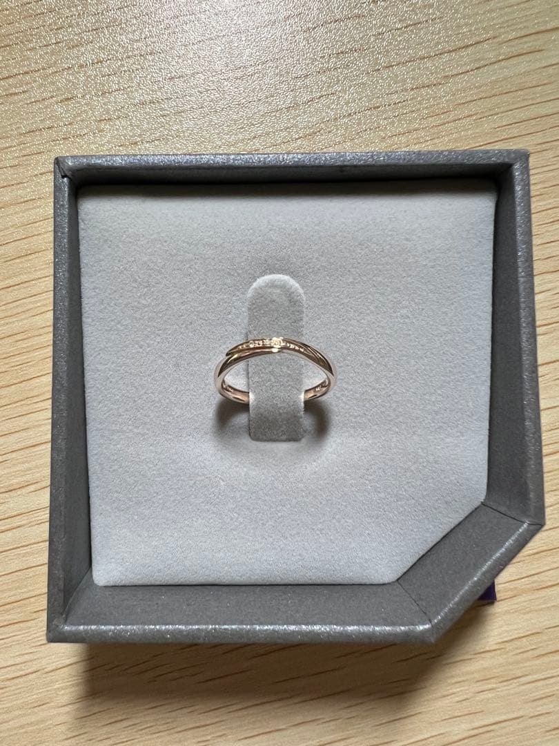 STAR JEWELRY K10リング DIAMOND WAVE RING 7号