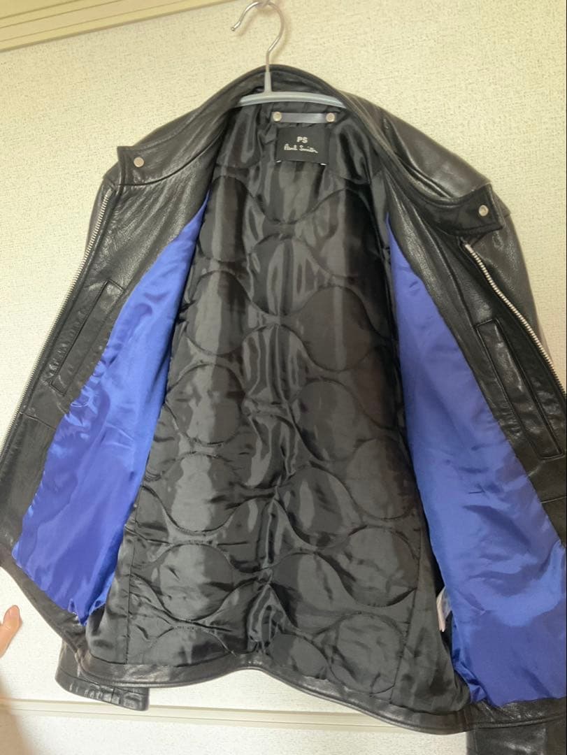 PS Paul Smith レザージャケット シングルライダース ブラック 本革