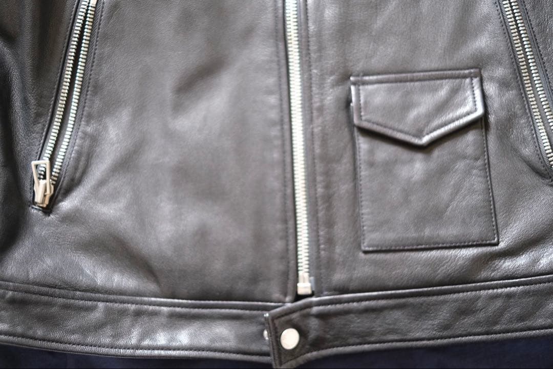 PS Paul Smith レザージャケット シングルライダース ブラック 本革