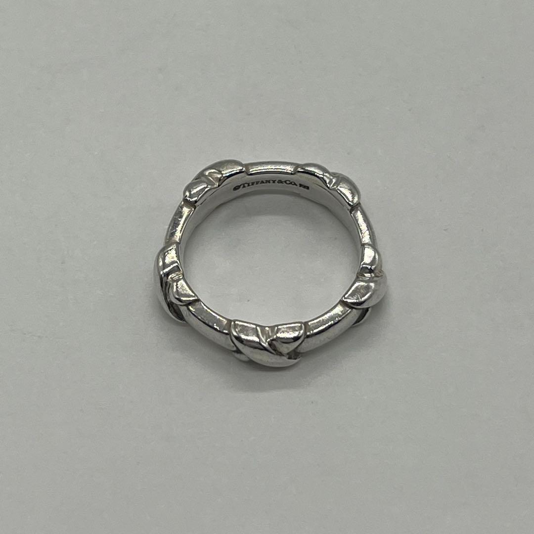 ティファニー TIFFANY シグネチャークロス ステッチリング 8号 SV