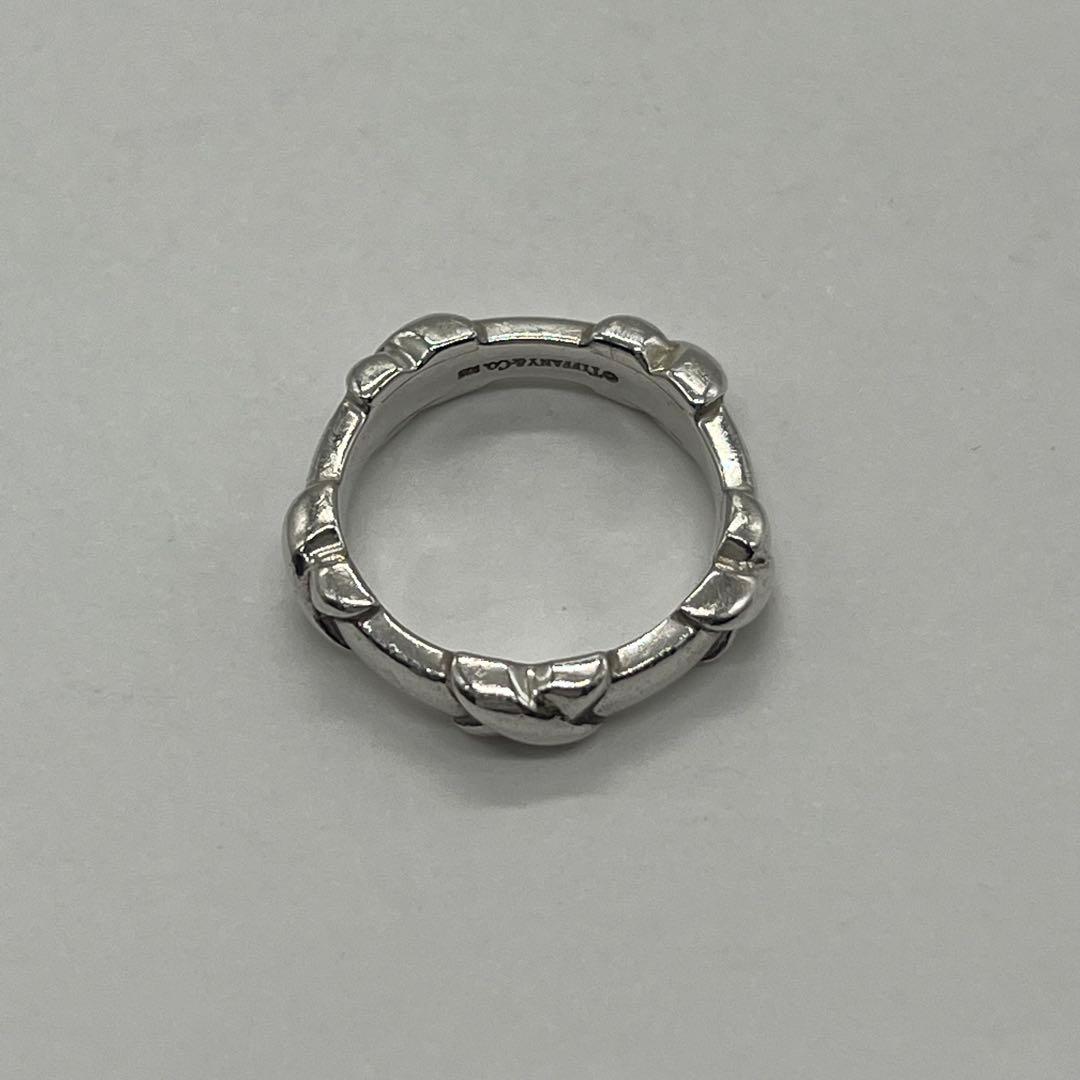 ティファニー TIFFANY シグネチャークロス ステッチリング 8号 SV