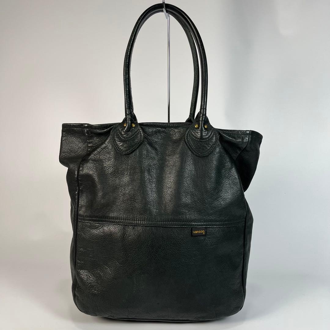 USA製 vanson トートバッグ　レザー　ブラック