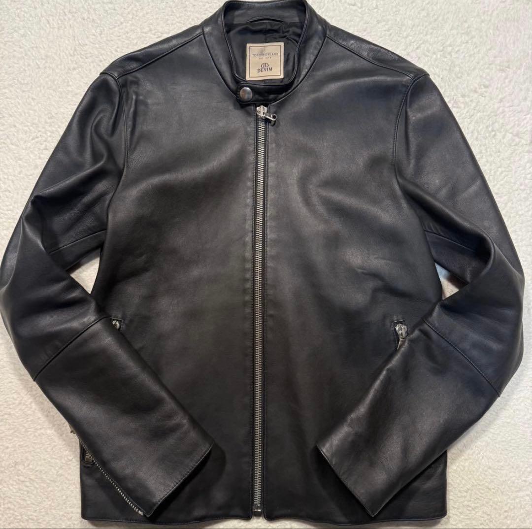 DENIM×tomrrowland別注 シングルライダースジャケット M 羊革
