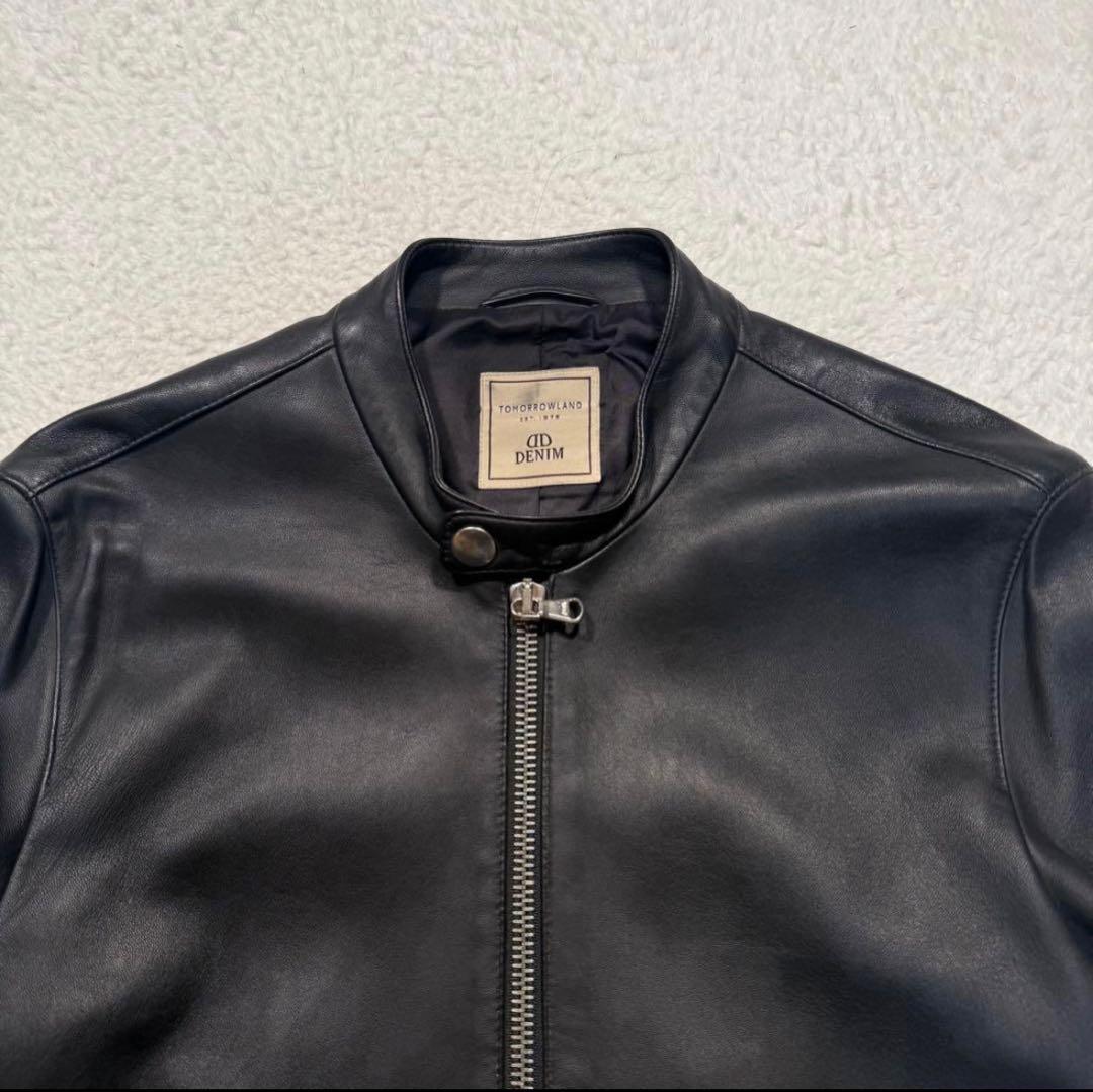 DENIM×tomrrowland別注 シングルライダースジャケット M 羊革