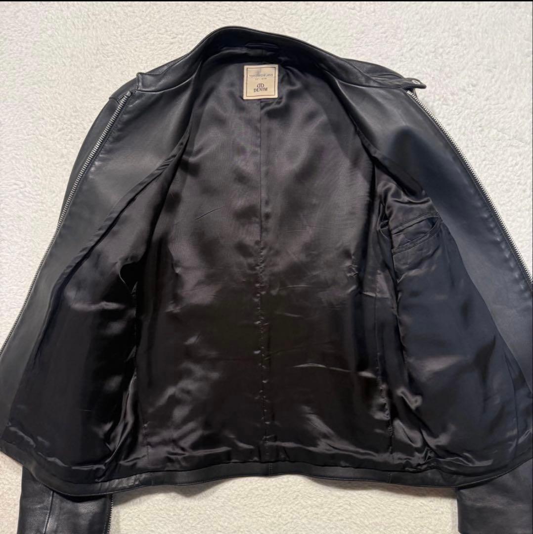 DENIM×tomrrowland別注 シングルライダースジャケット M 羊革