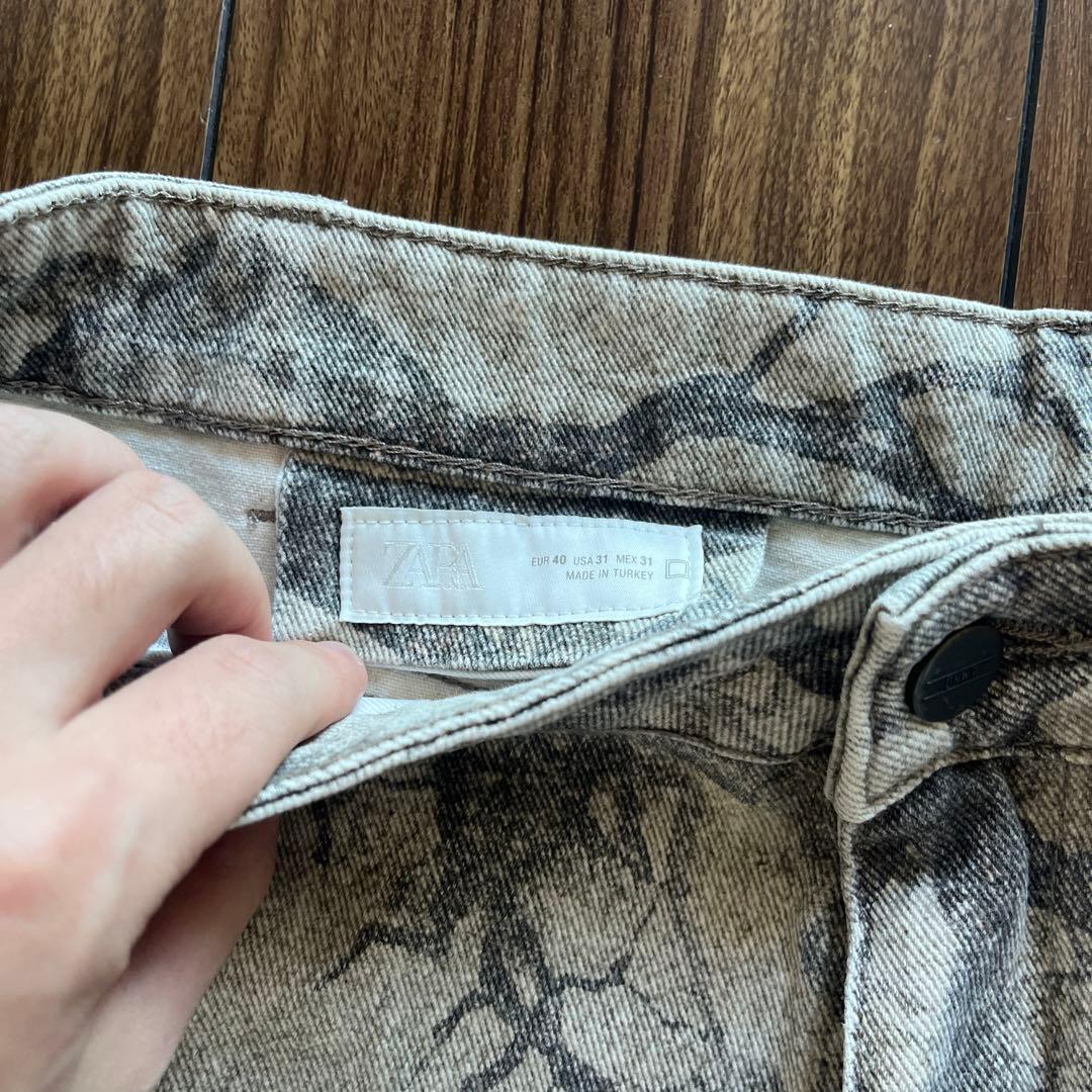 ZARA リアルツリー　カーゴペインターパンツ