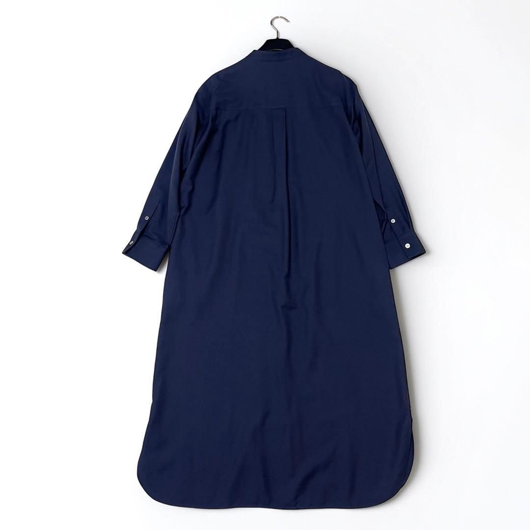 美品◎23区　CANCLINIメリノウールコットン　シャツワンピース　44