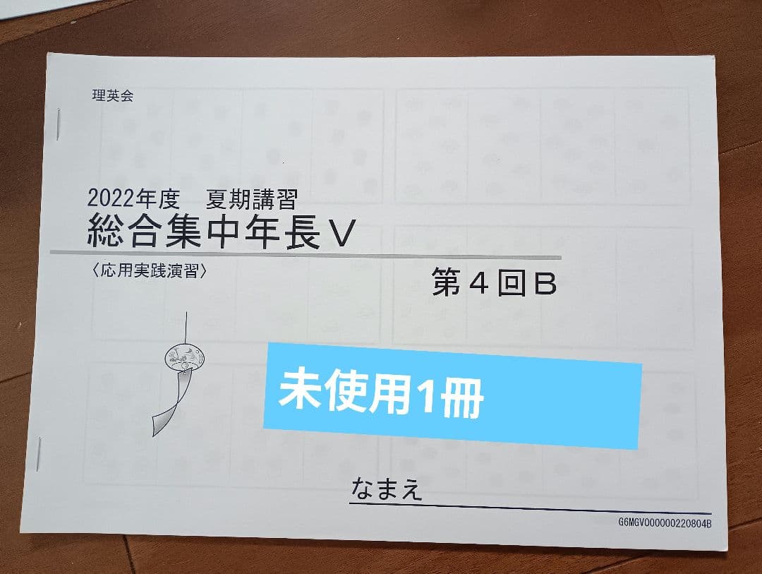 理英会全年間授業内容表＆プリントVロング+年長総合集中 夏期講習+個別課題お受験