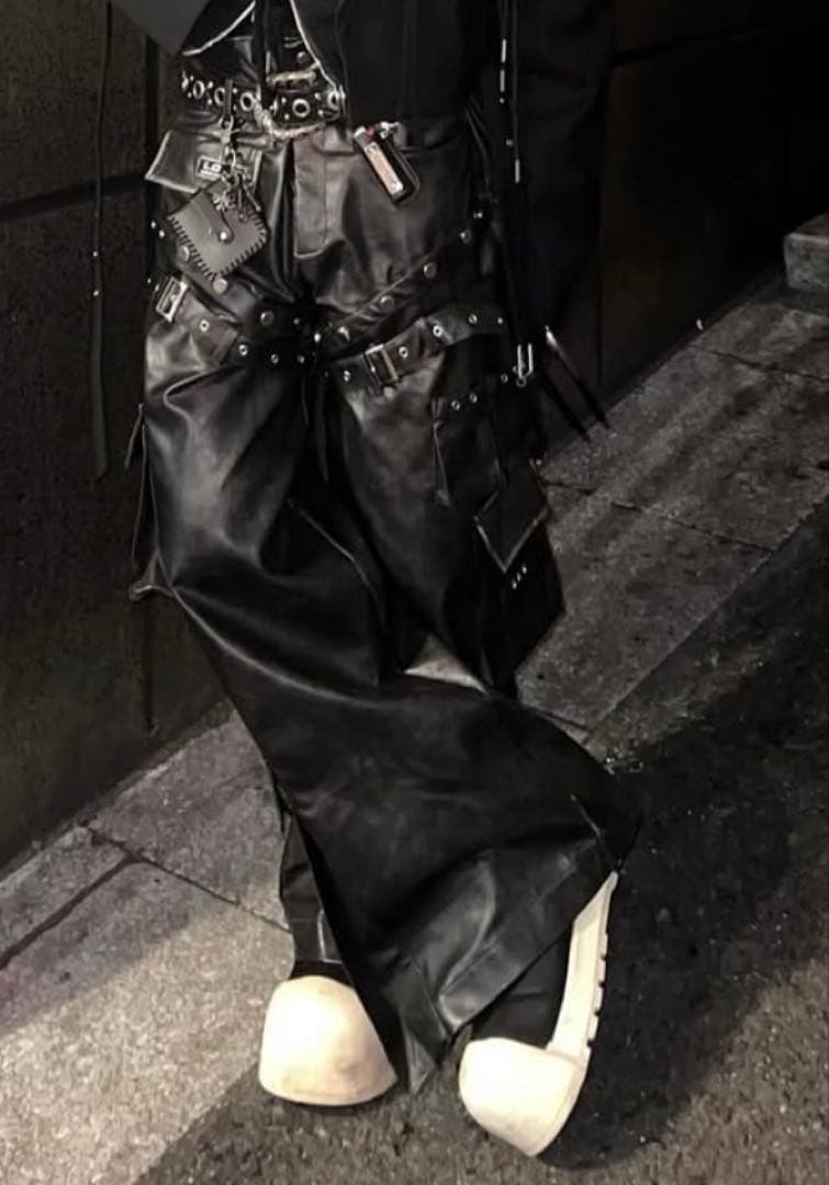 パンツ [DARK FOG] LETHER CARGO FLARE OPIUM