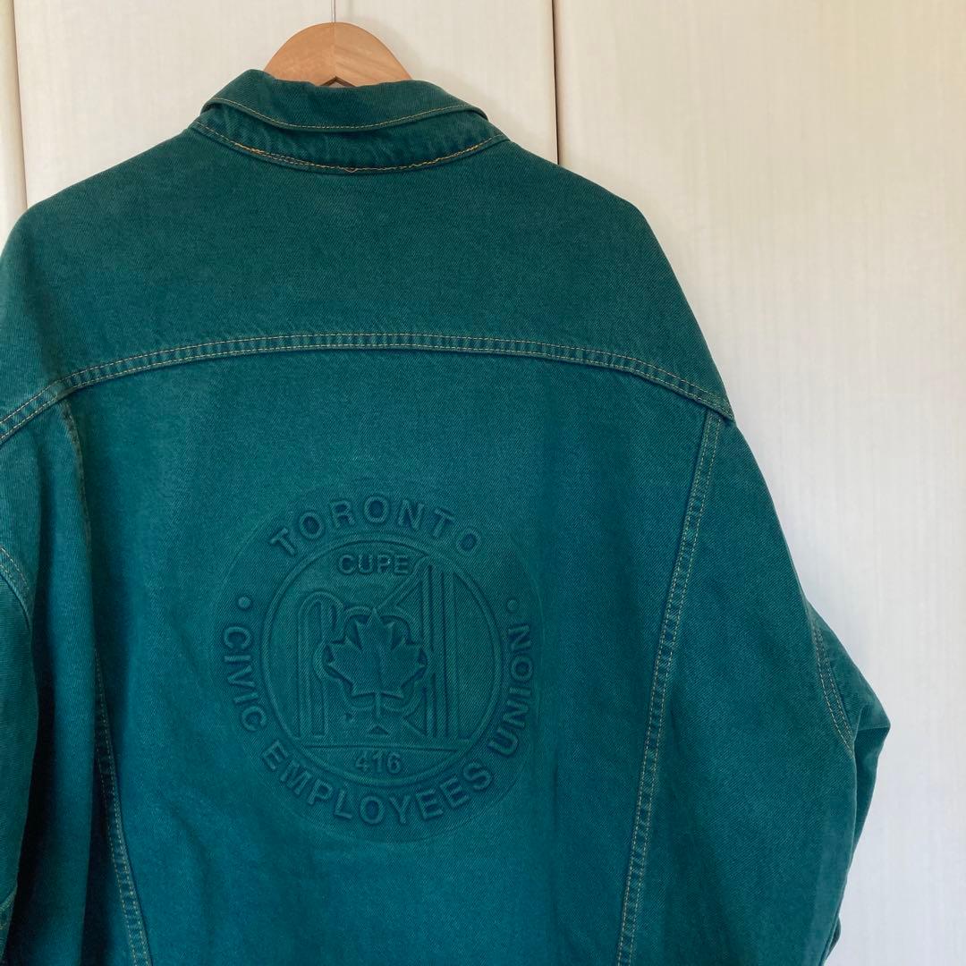 90's TYCA USA製　バックエンボス　デニムジャケット　Gジャン　3XL