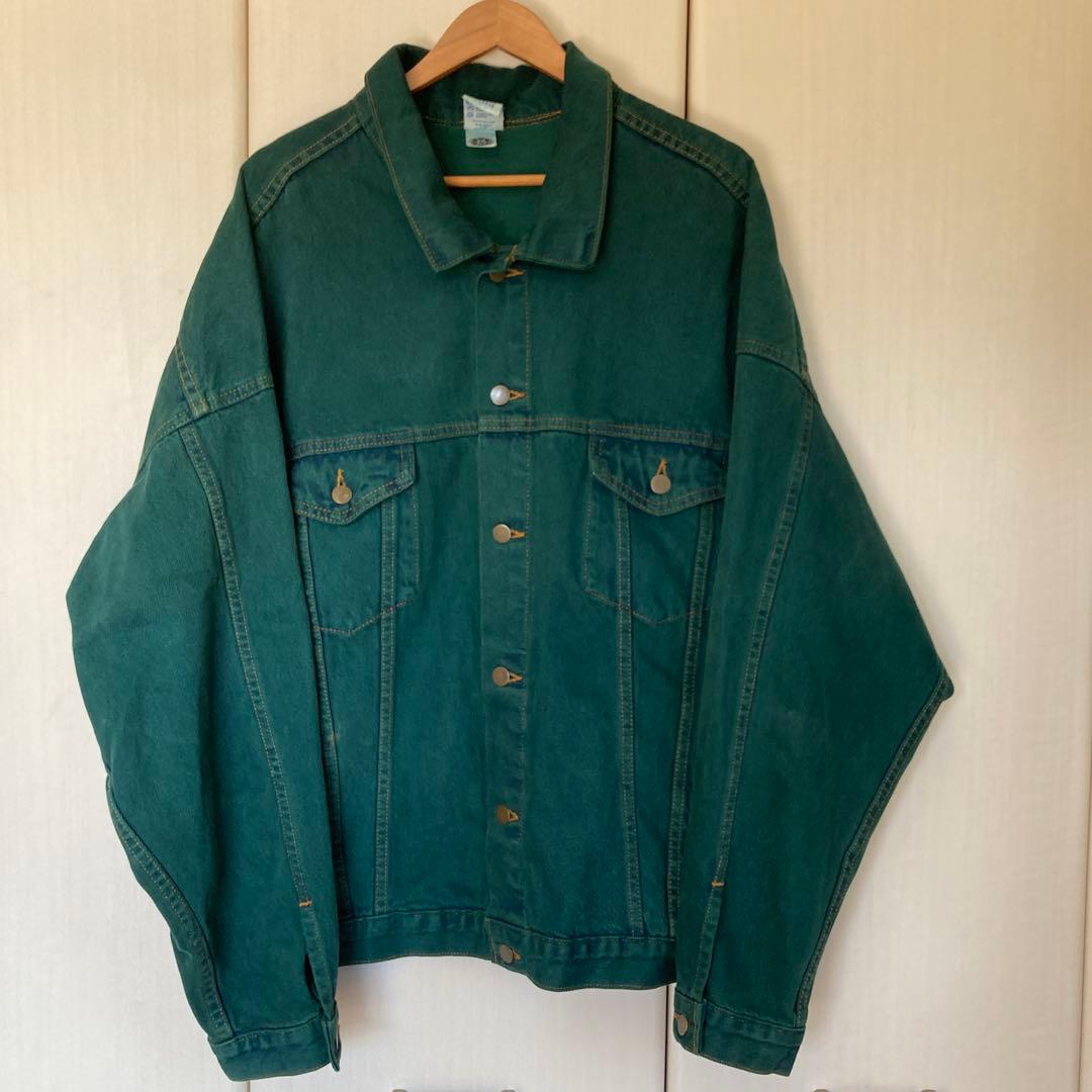 90's TYCA USA製　バックエンボス　デニムジャケット　Gジャン　3XL