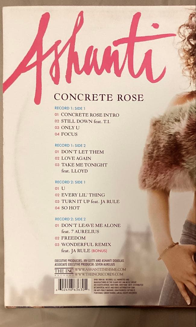 (USED)ASHANTI ‎ CONCRETE ROSE 2枚組レコードLP