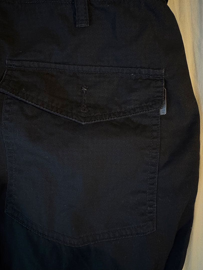 Stussy ブラック ダブルニーワークパンツ