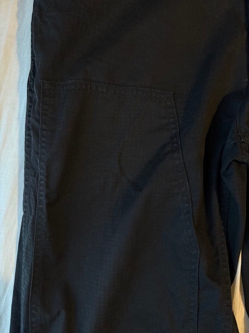 Stussy ブラック ダブルニーワークパンツ
