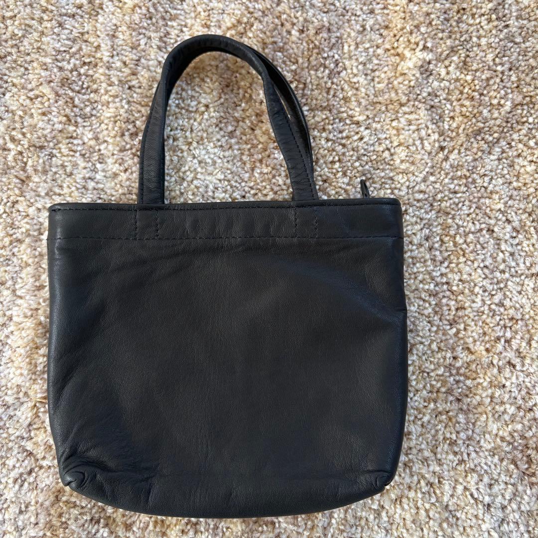 Yohji Yamamoto/ヨウジヤマモト レザーロゴ ミニトートバッグ
