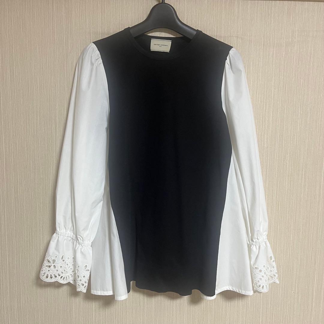 UNITED ARROWS スカラップコンビスリーブ