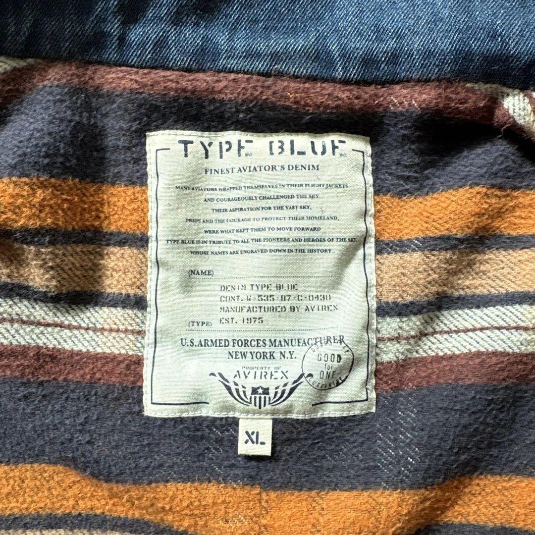 AVIREX TYPE BLUE 　デニムジャケット　ピーコート