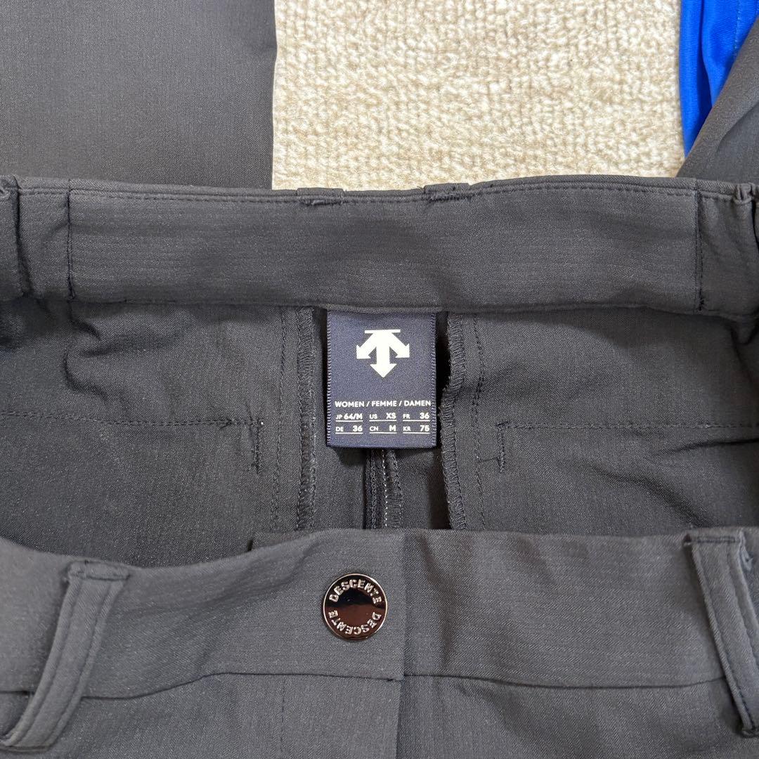 【美品】DESCENTE GOLF シャドーストライプピケロングパンツM
