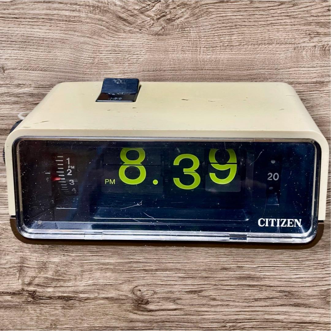 昭和レトロ　CITIZEN デジタル　パタパタ時計　リズム時計工業株式会社