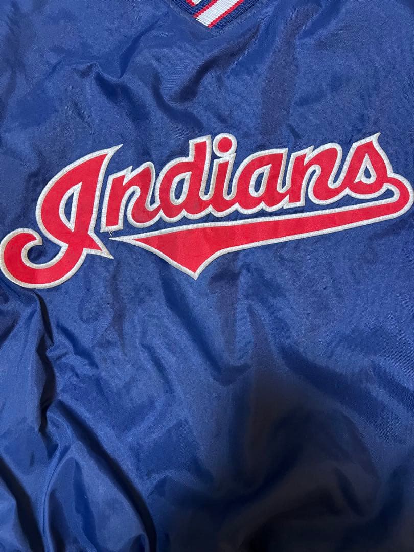 新品同様！90s MLB クリープランド・インディアンス ナイロンジャケット