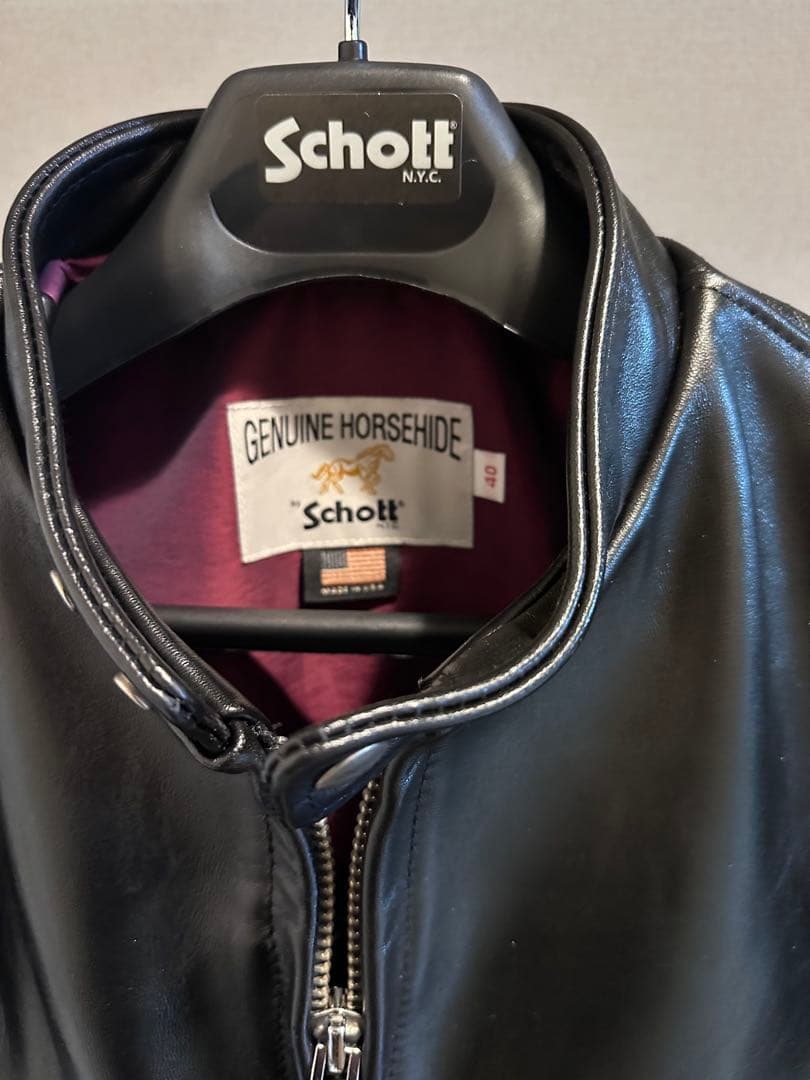 ジャケット・アウター Schott HORSE LEATHER CAFE RACER 641XX