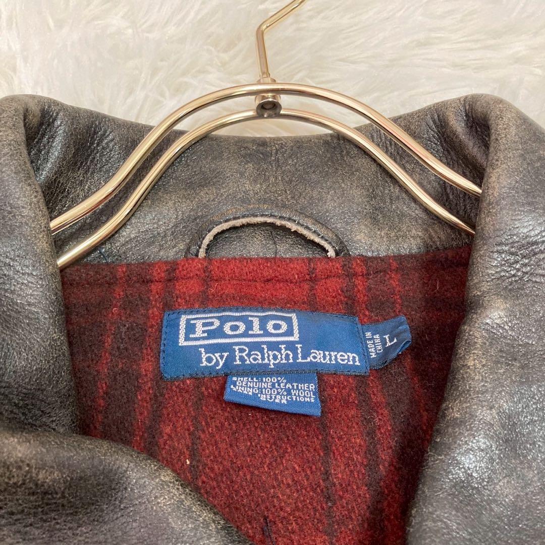 Polo by Ralph Lauren レザージャケット ブラウン L 短丈