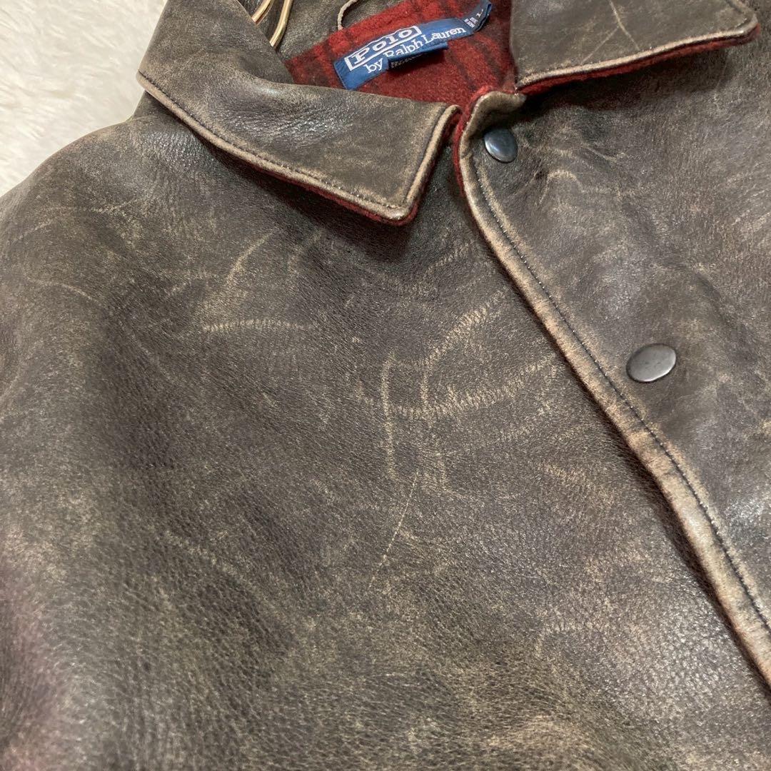 Polo by Ralph Lauren レザージャケット ブラウン L 短丈