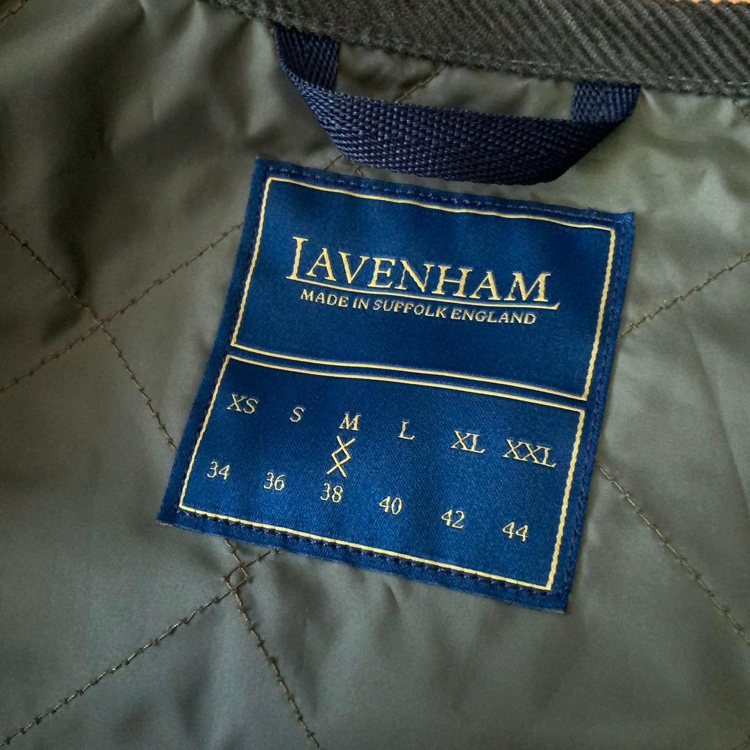 LAVENHAM ラベンハム キルティングベスト 38 オリーブ 英国製 美品