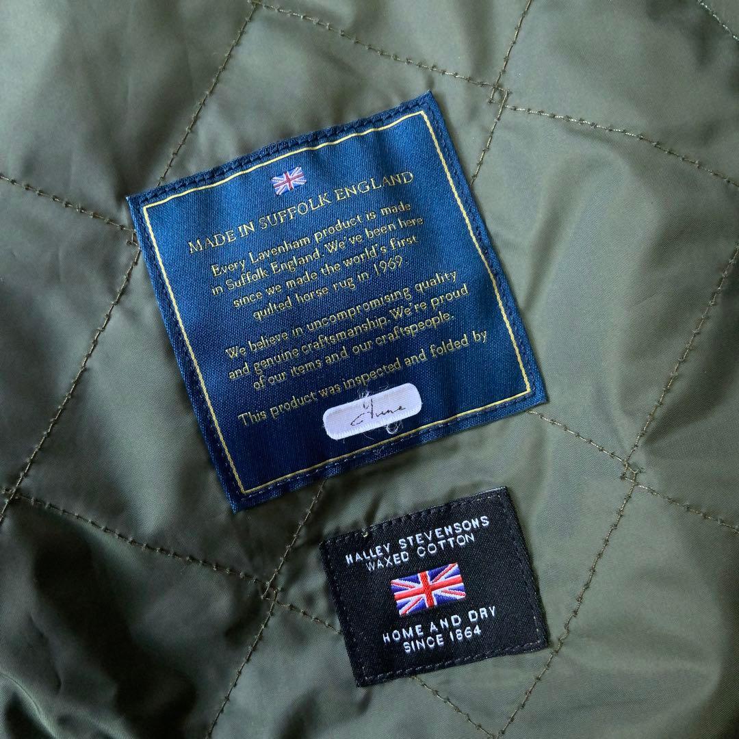 LAVENHAM ラベンハム キルティングベスト 38 オリーブ 英国製 美品