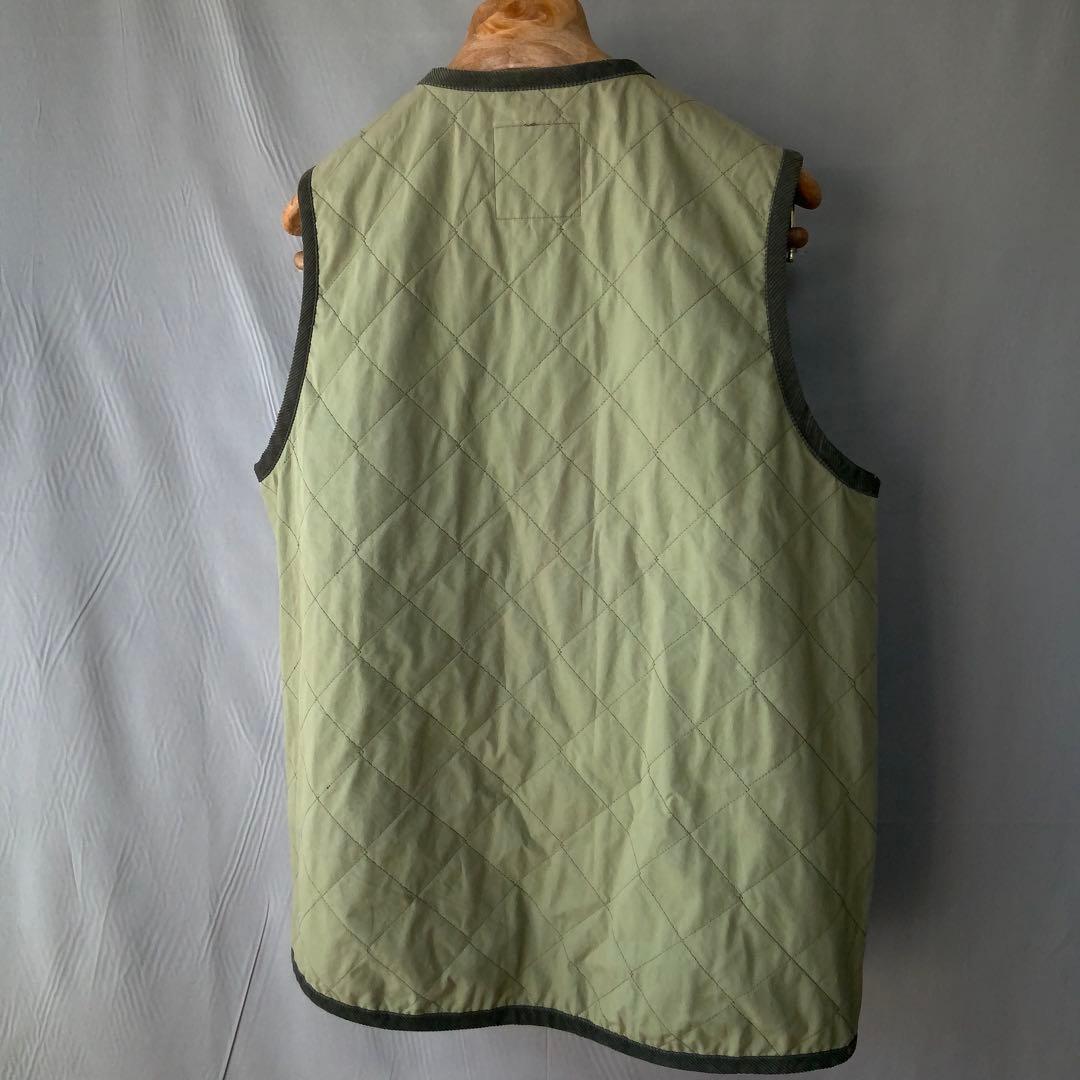 LAVENHAM ラベンハム キルティングベスト 38 オリーブ 英国製 美品
