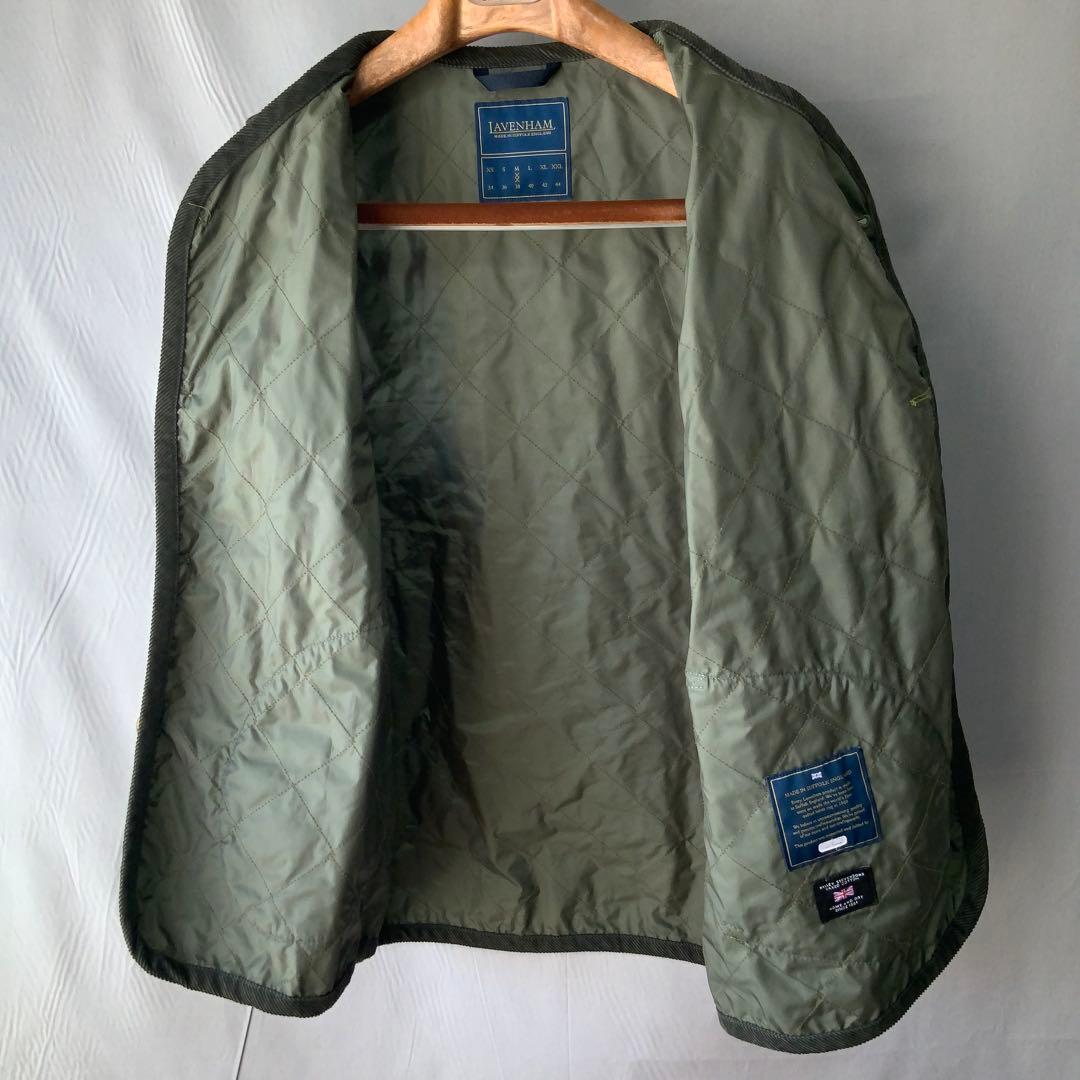 LAVENHAM ラベンハム キルティングベスト 38 オリーブ 英国製 美品