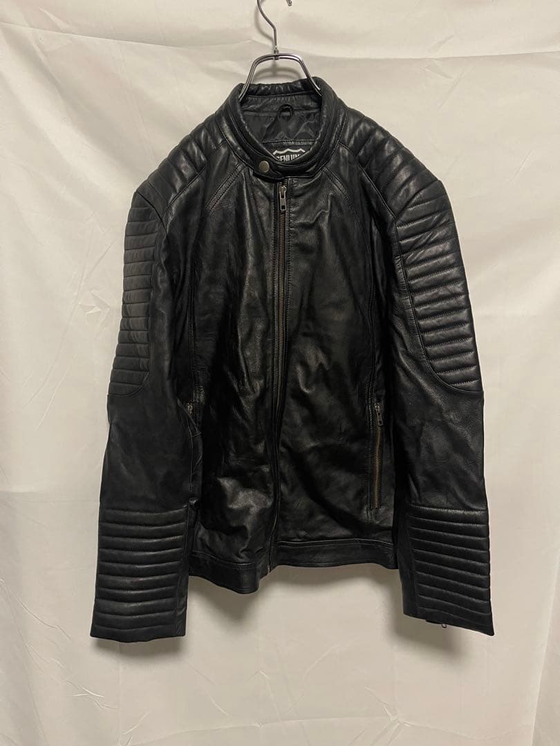 ★GENUINE Leather★レザー ライダースジャケット★バイカー★XL★