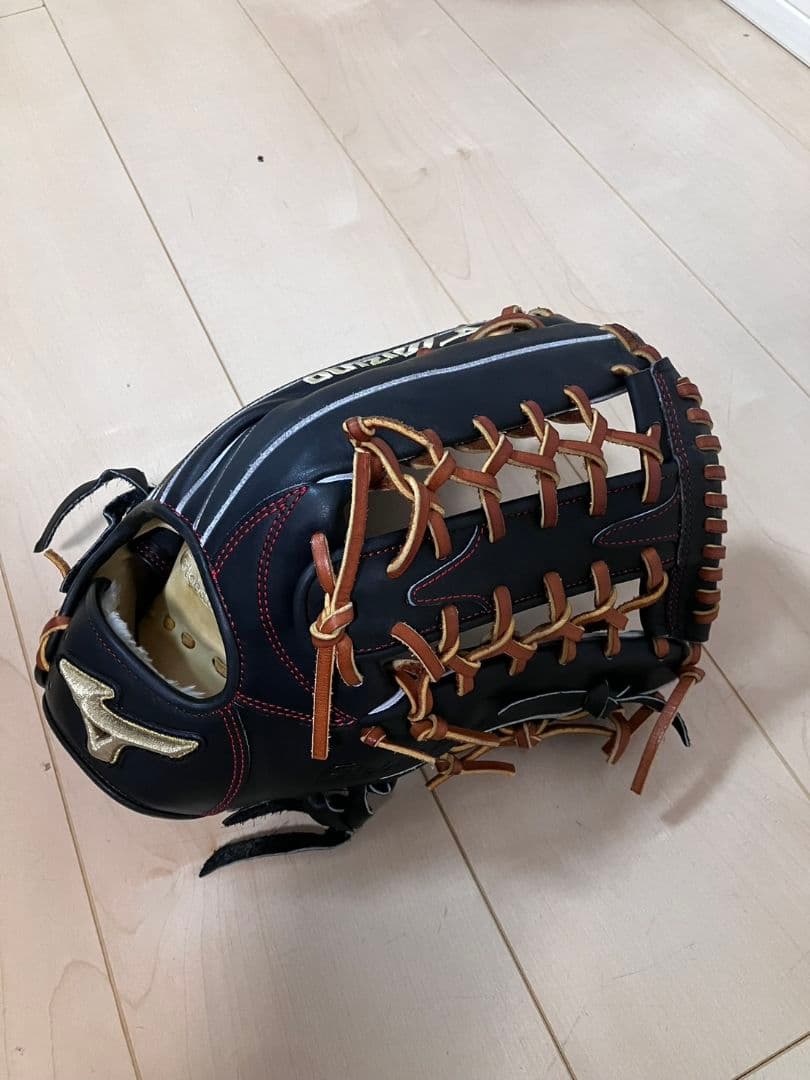 り*ら様 MIZUNO 軟式グローブ 外野手用 ヌートバーモデル ブラック/ブラ