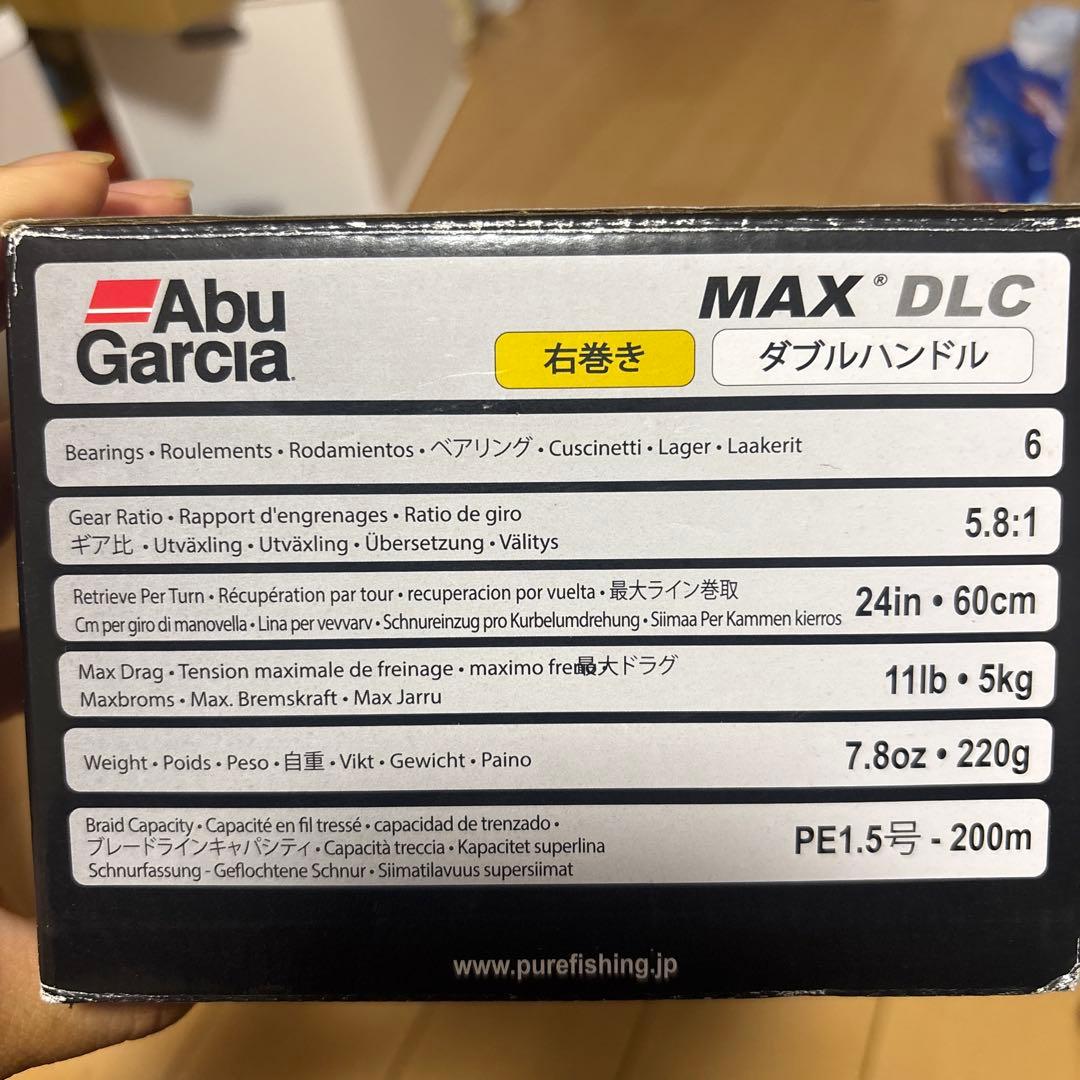 アブガルシア　MAX DLC 右巻き　5.8:1 カウンター付きリール　タイラバ