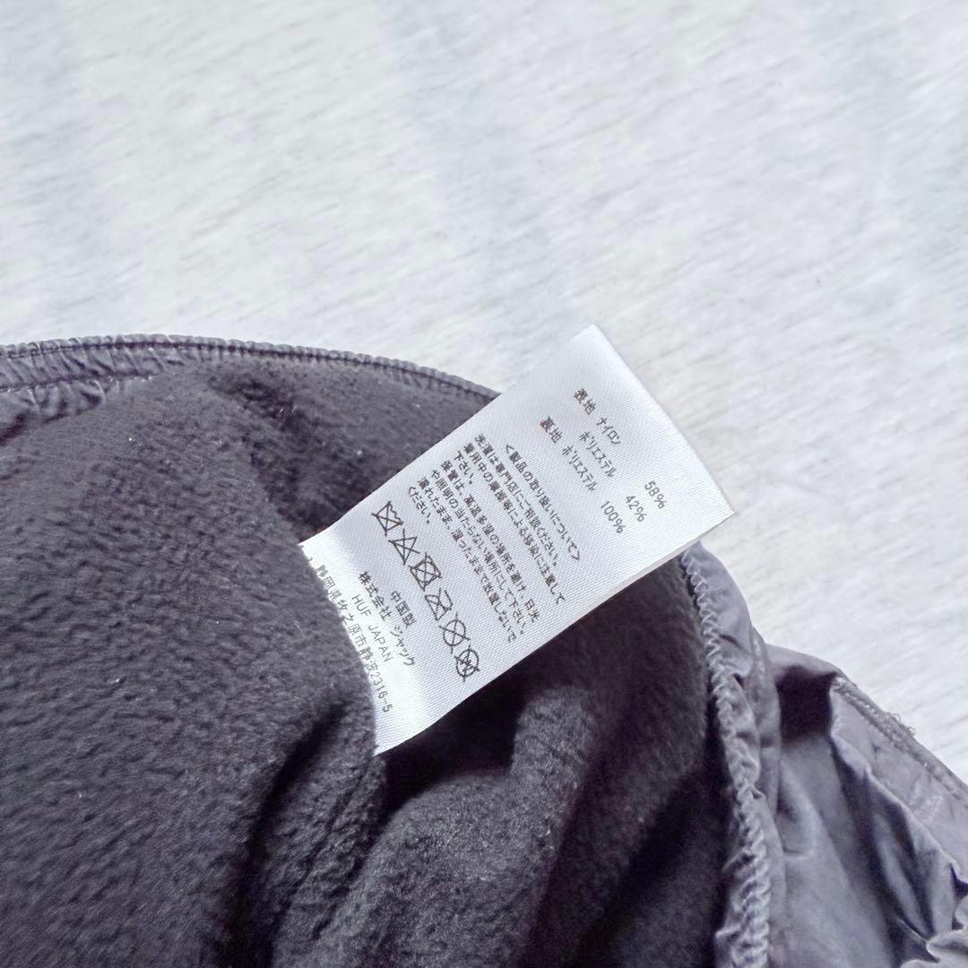 HUF グレー ナイロンインナーフリースパンツ