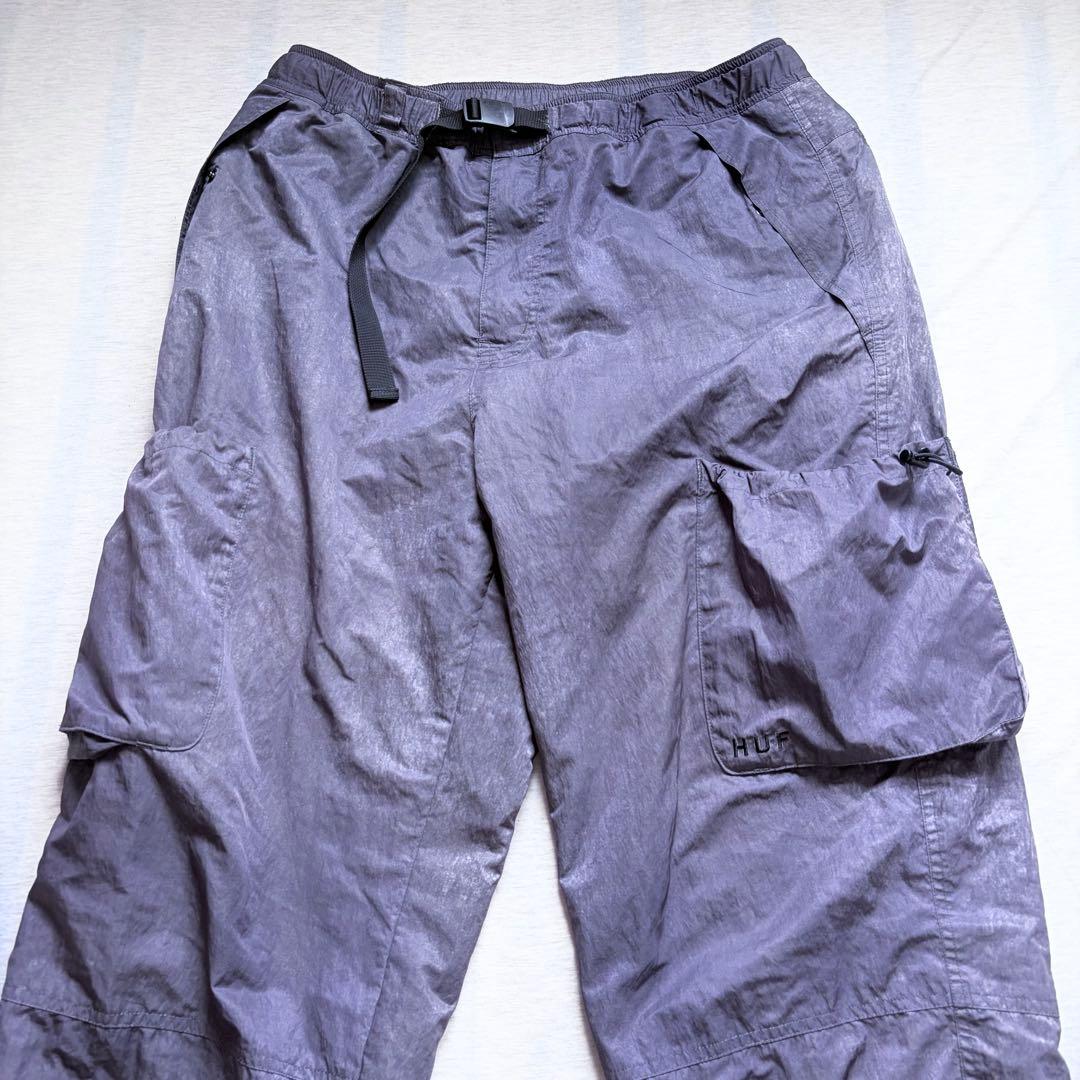 HUF グレー ナイロンインナーフリースパンツ