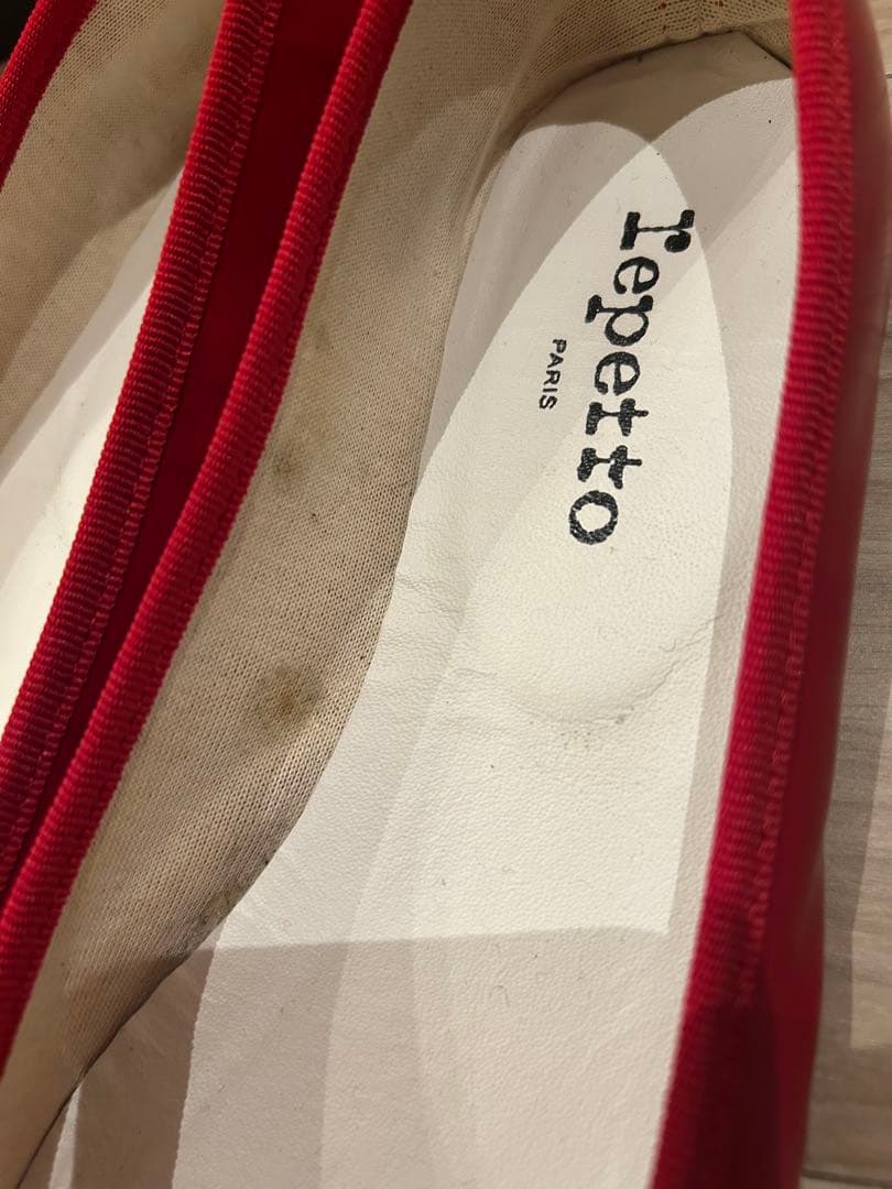 Repetto レペット サンドリオン 赤レザー バレエシューズ 40 24.5