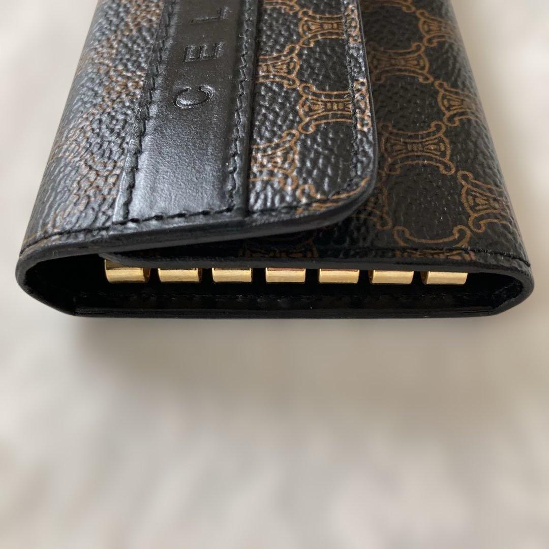 ［美品・未使用］CELINE マカダム柄　6連 キーケース