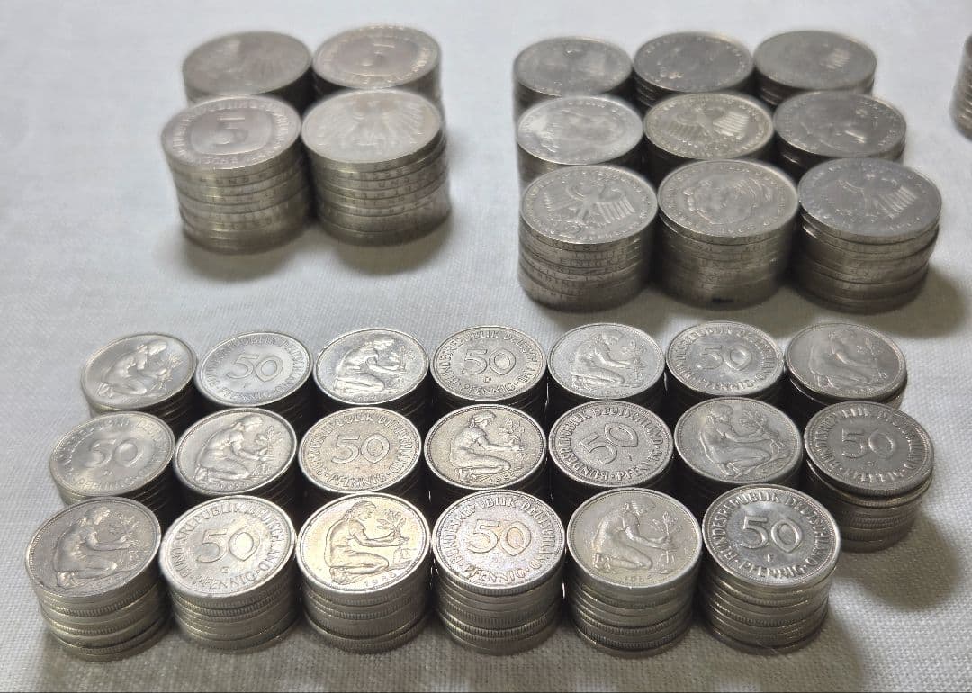 ドイツマルク　外貨　古銭　外国　　海外　為替　ユーロ　ポンド　旧硬貨　貨幣